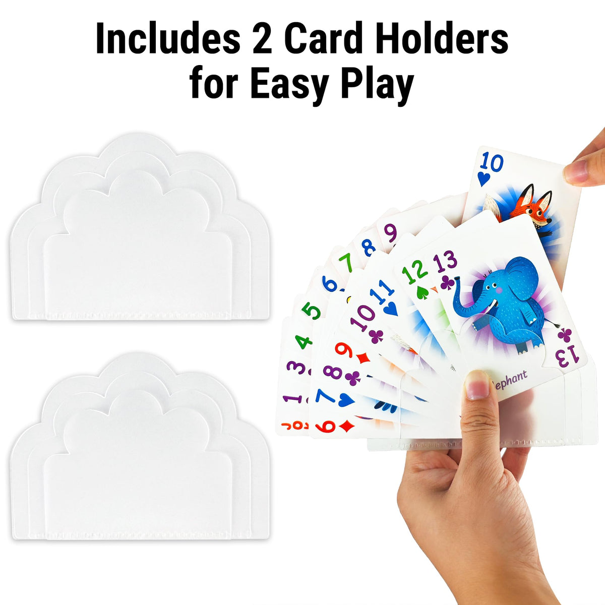 rokt&razo 6-in-1 Educational Kids Card Games – Large Cards & 6 Learning Classics