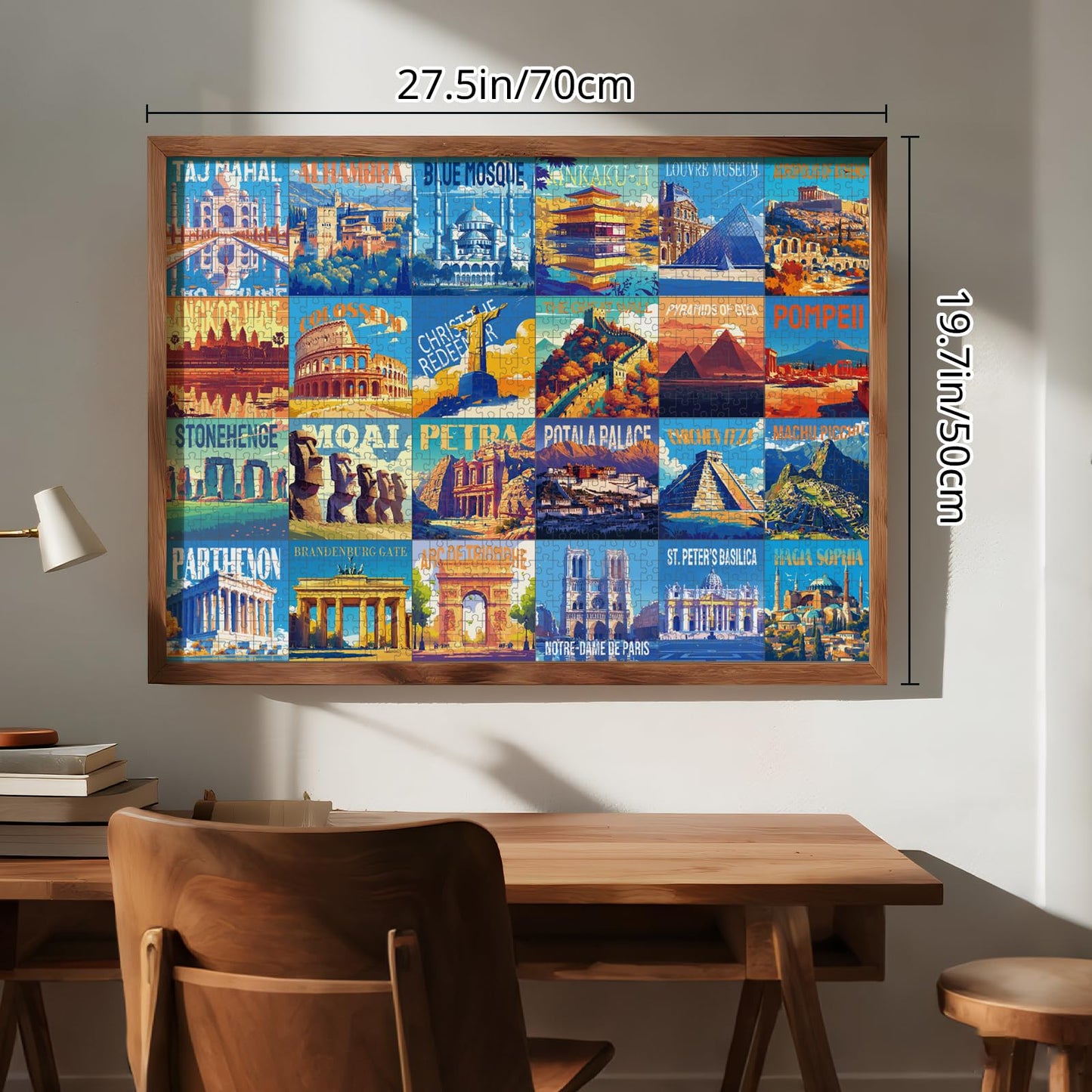 rokt&razo World Heritage 24 Mini Pack Puzzles – 1000-Piece Daily Challenge with Poster | Advent Calendar & Family Nights