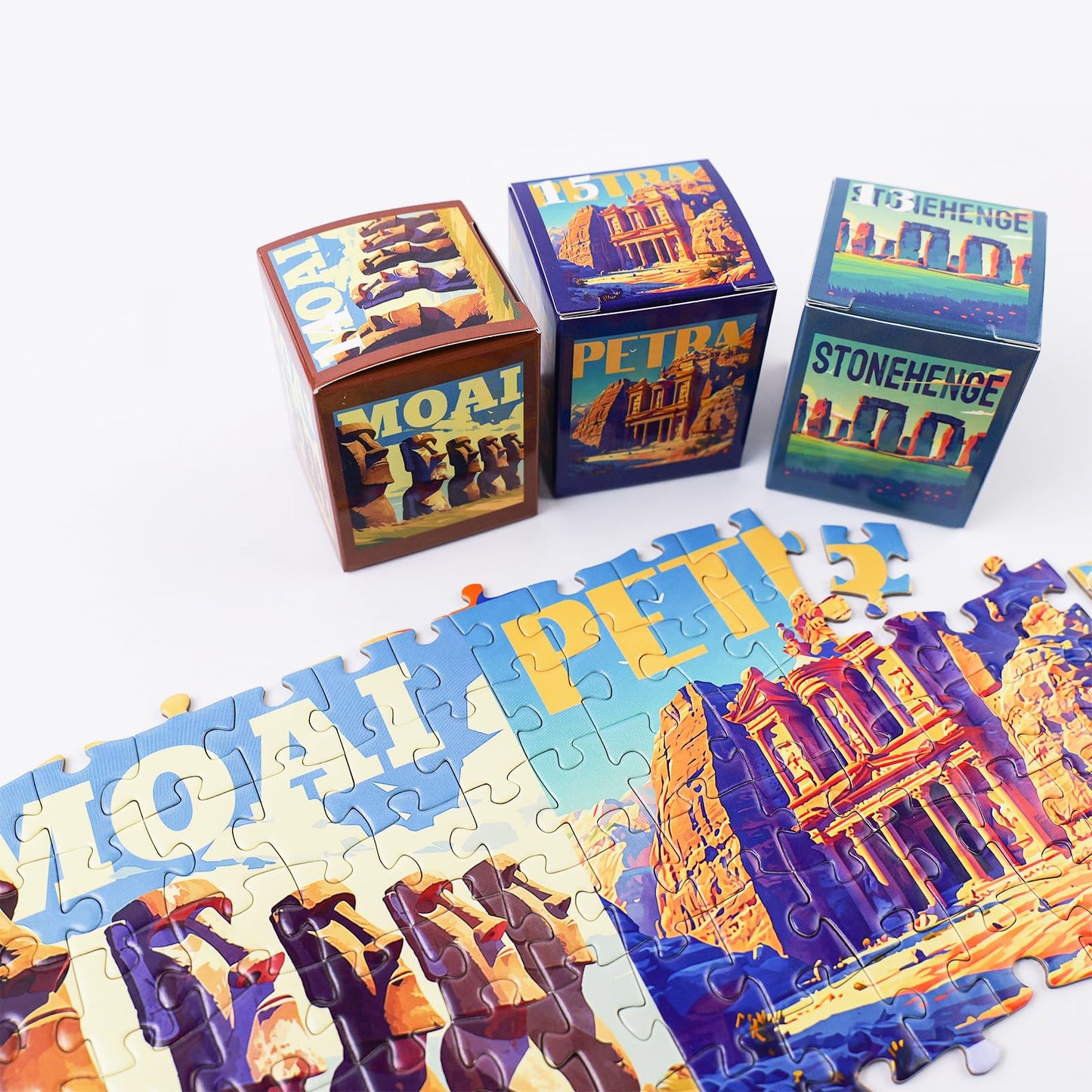 rokt&razo World Heritage 24 Mini Pack Puzzles – 1000-Piece Daily Challenge with Poster | Advent Calendar & Family Nights