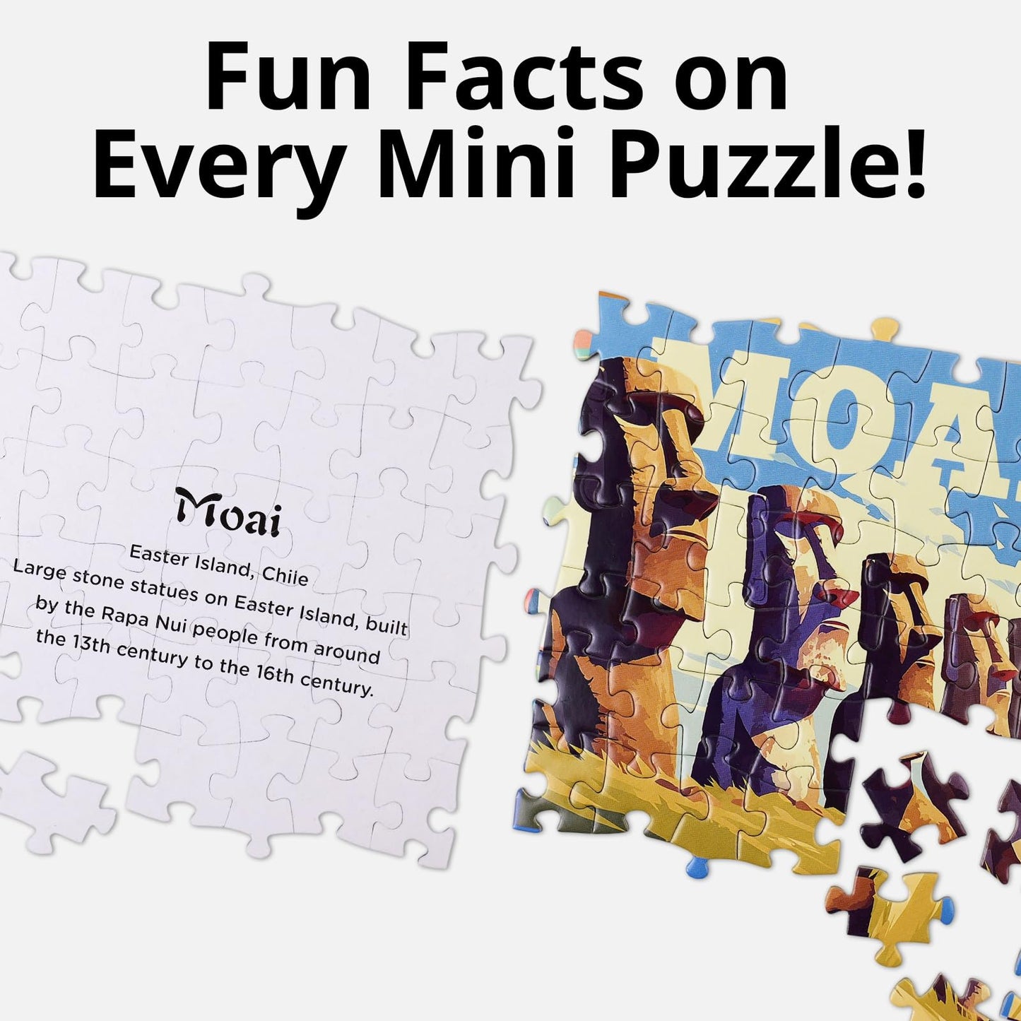 rokt&razo World Heritage 24 Mini Pack Puzzles – 1000-Piece Daily Challenge with Poster | Advent Calendar & Family Nights