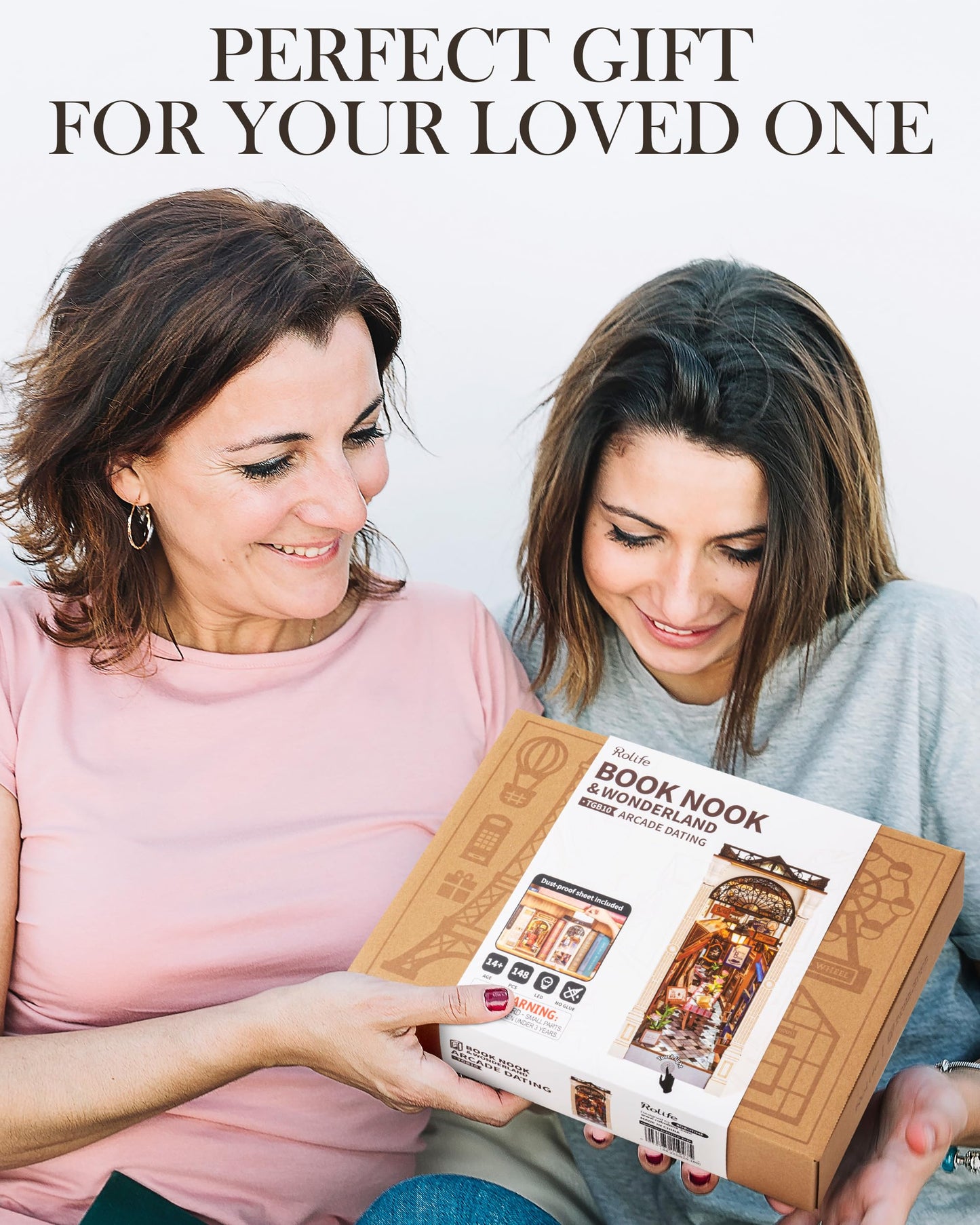 Rolife DIY Book Nook Kits for Adults – 3D Wooden Puzzle Diorama & Decorative Bookends (Arcade Theme)