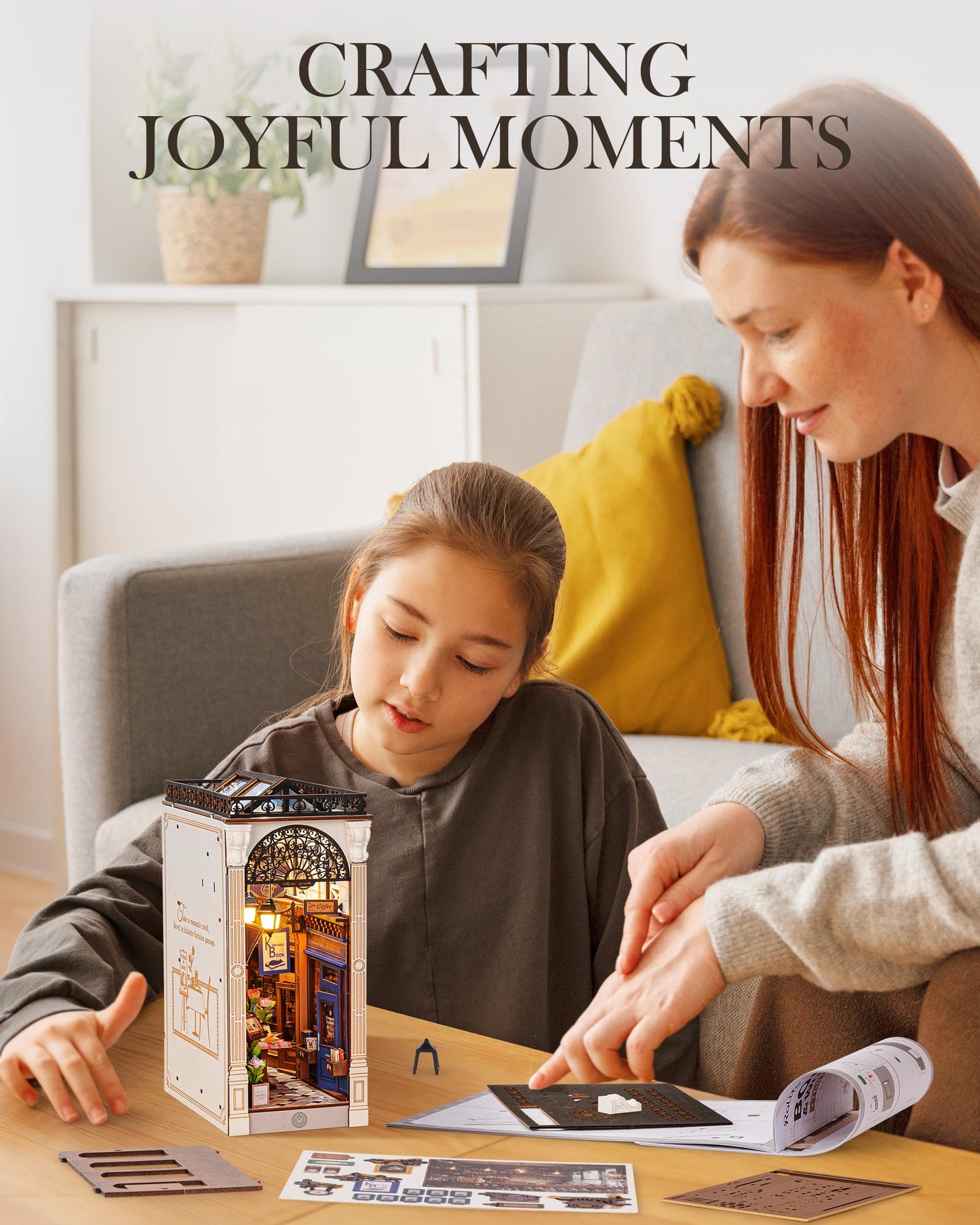 Rolife DIY Book Nook Kits for Adults – 3D Wooden Puzzle Diorama & Decorative Bookends (Arcade Theme)