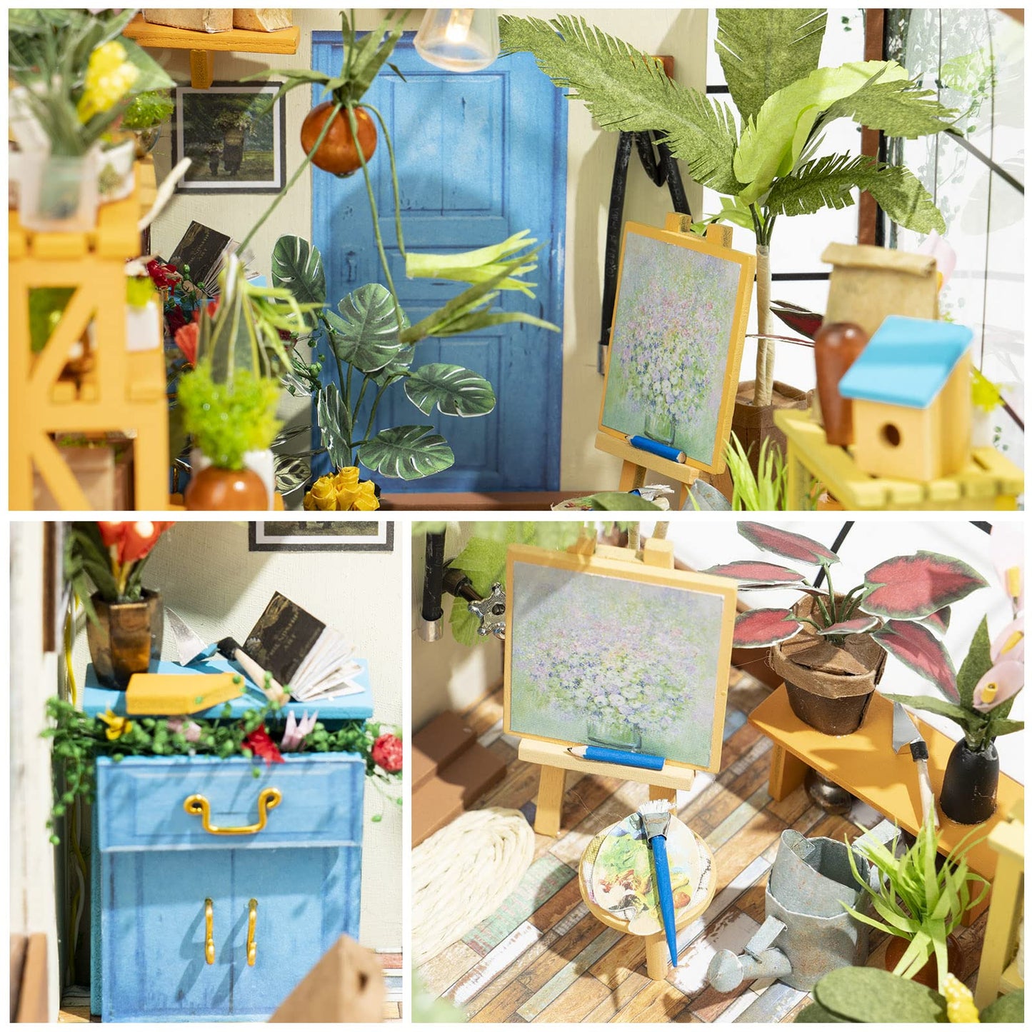Rolife Cathy’s Flower House — 1/18 Greenhouse DIY Kit with LED Lights