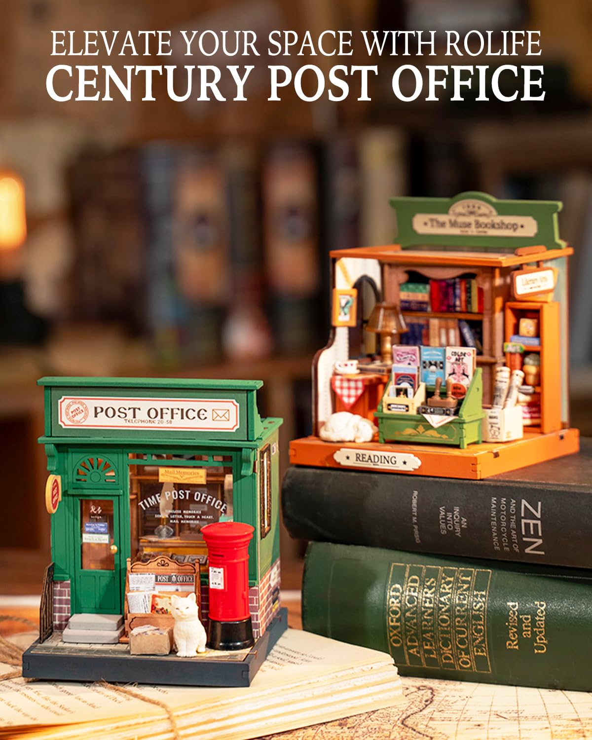 Rolife Century Post Office Miniature Kit – Detailed DIY Dollhouse by Rolife