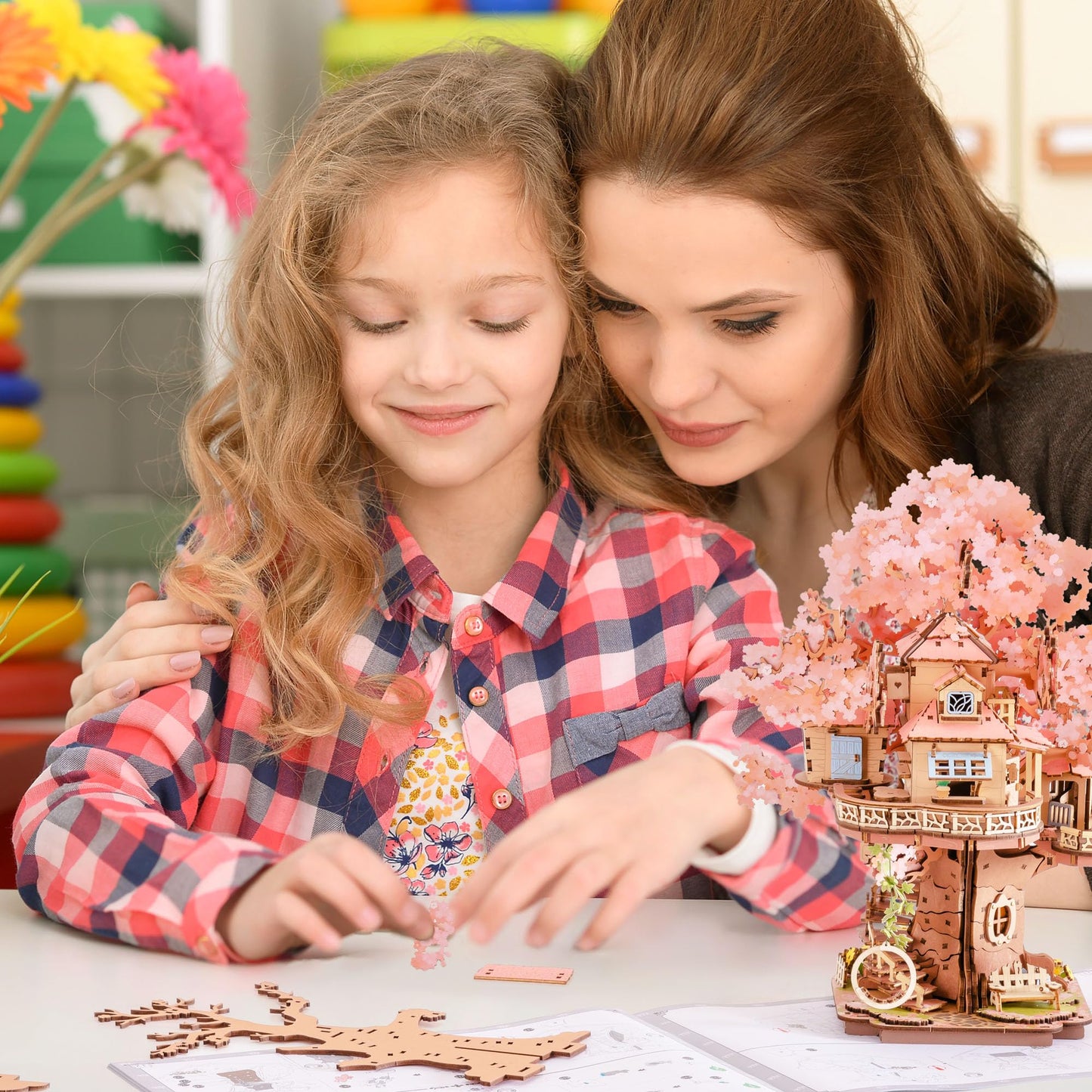 Rolife Cherry Blossom Bonsai Tree 3D Puzzle – 535 Pieces for Adults | Home Decor & Gift