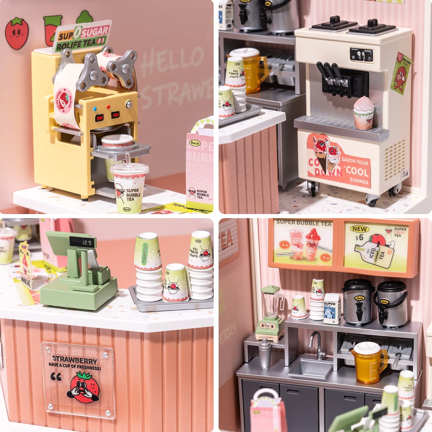 Rolife LED Building Blocks for Adults – 1:24 Miniature Dollhouse Kit
