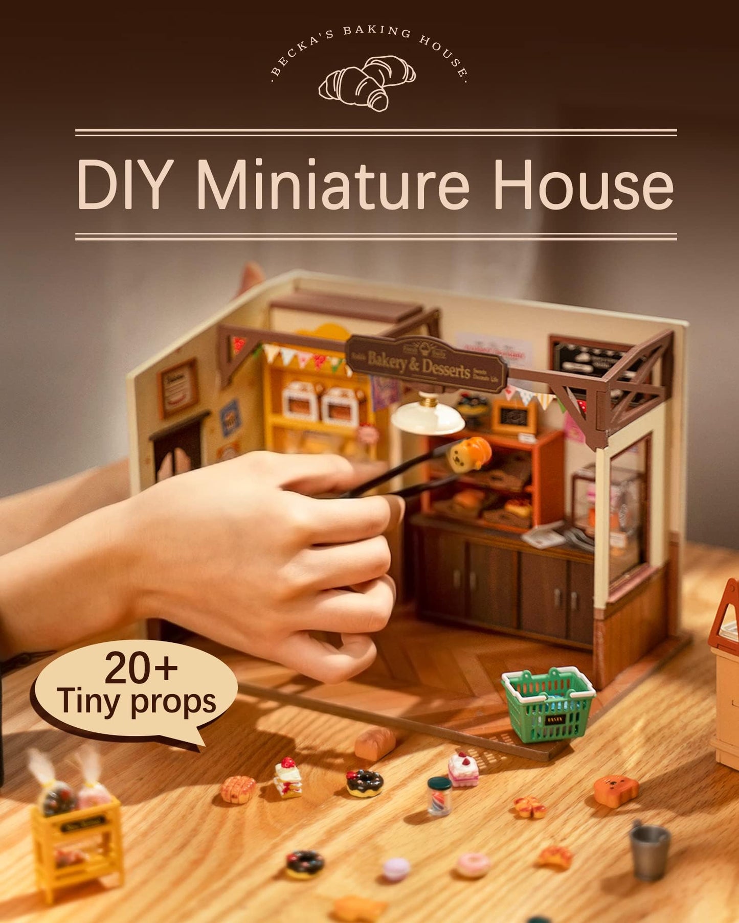 Rolife Miniature House Kit for Beginners | 1:20 DIY Dollhouse with LED Lights
