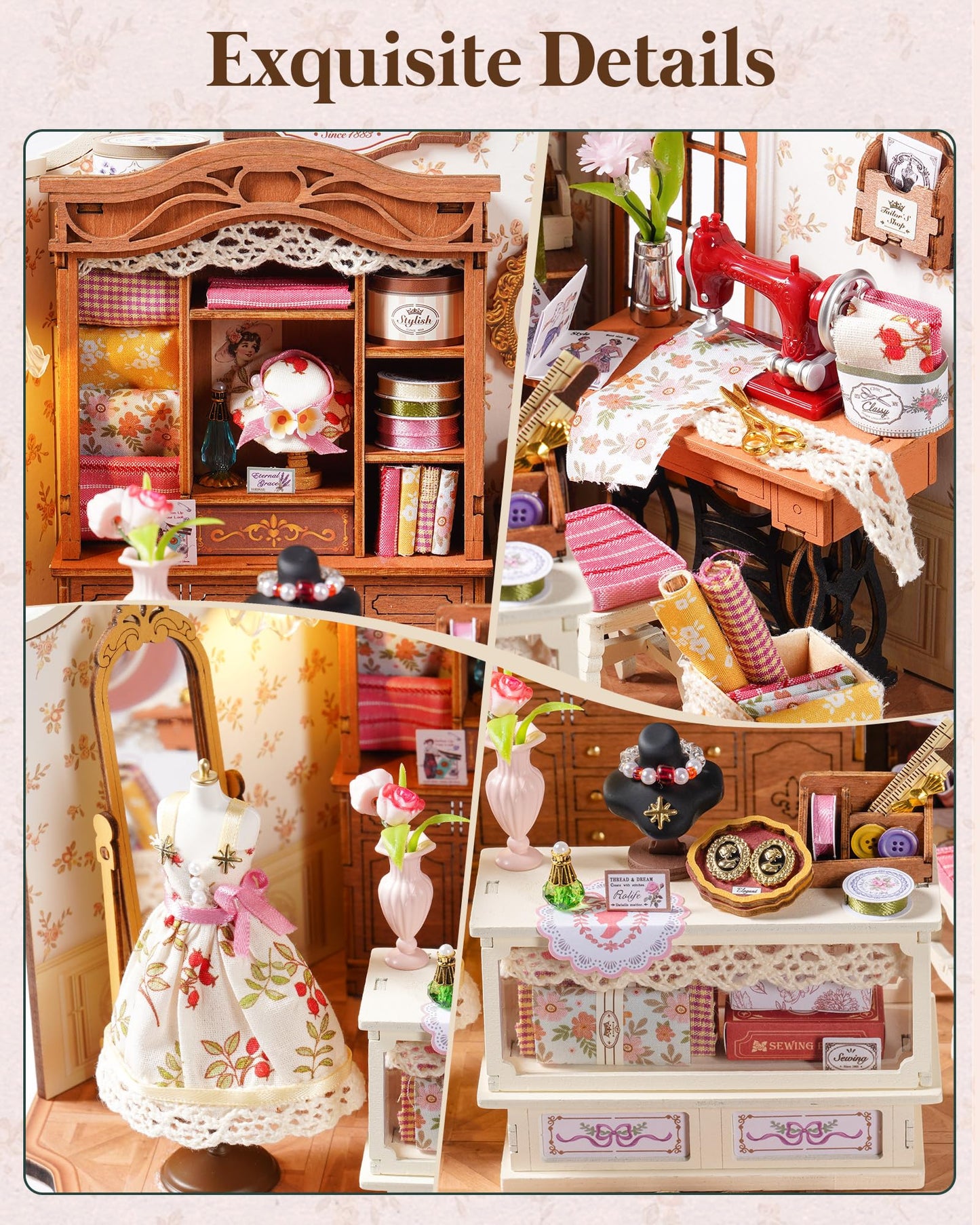 Rolife Elsa's Tailoring 1:18 Miniature House Kit | DIY Dollhouse Diorama by Rolife