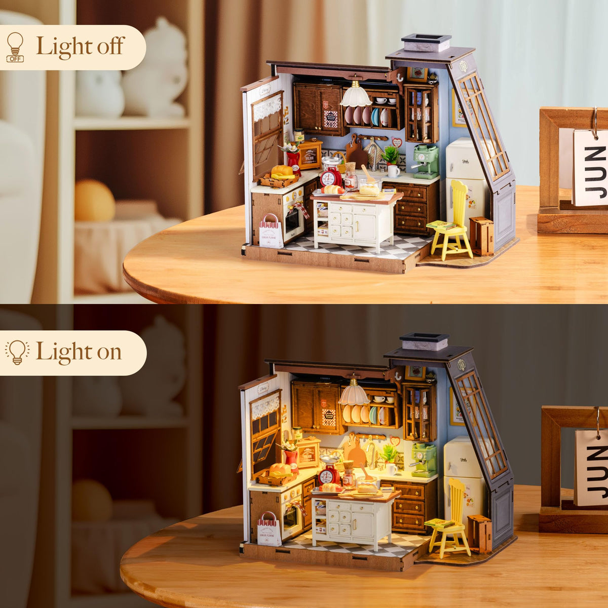 Rolife DIY Miniature House Kit for Adults – Tiny Wooden Dollhouse with European Kitchen