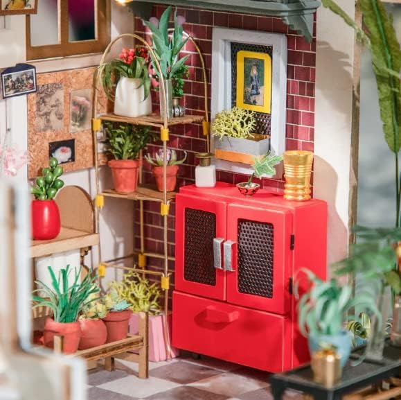 Rolife DIY Miniature Flower Shop Kit – Emily's Flower Shop, 1/24 Scale Dollhouse