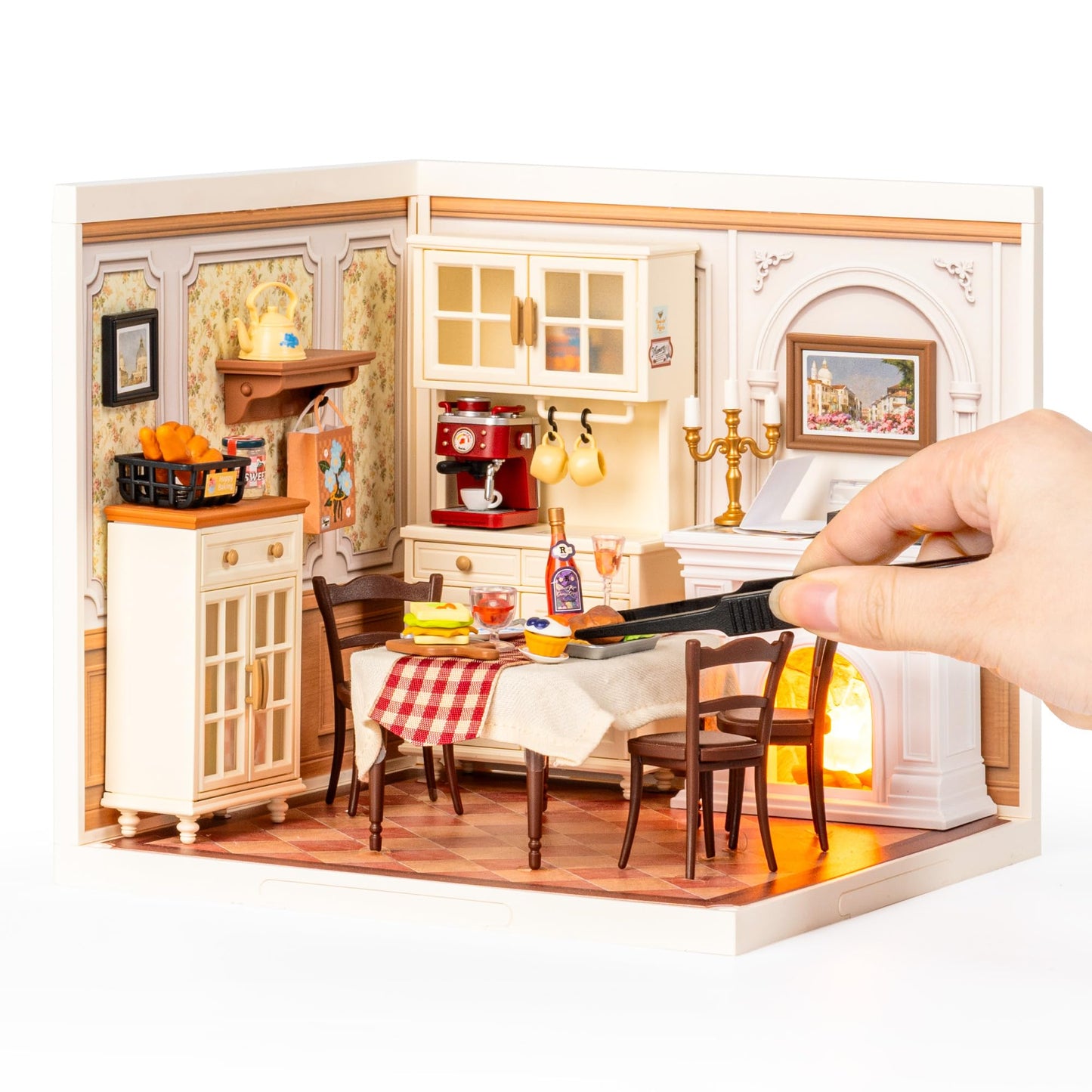 Rolife Super Creator DIY Miniature Dining Room Kit – Warm Dining Room for Adults & Teens