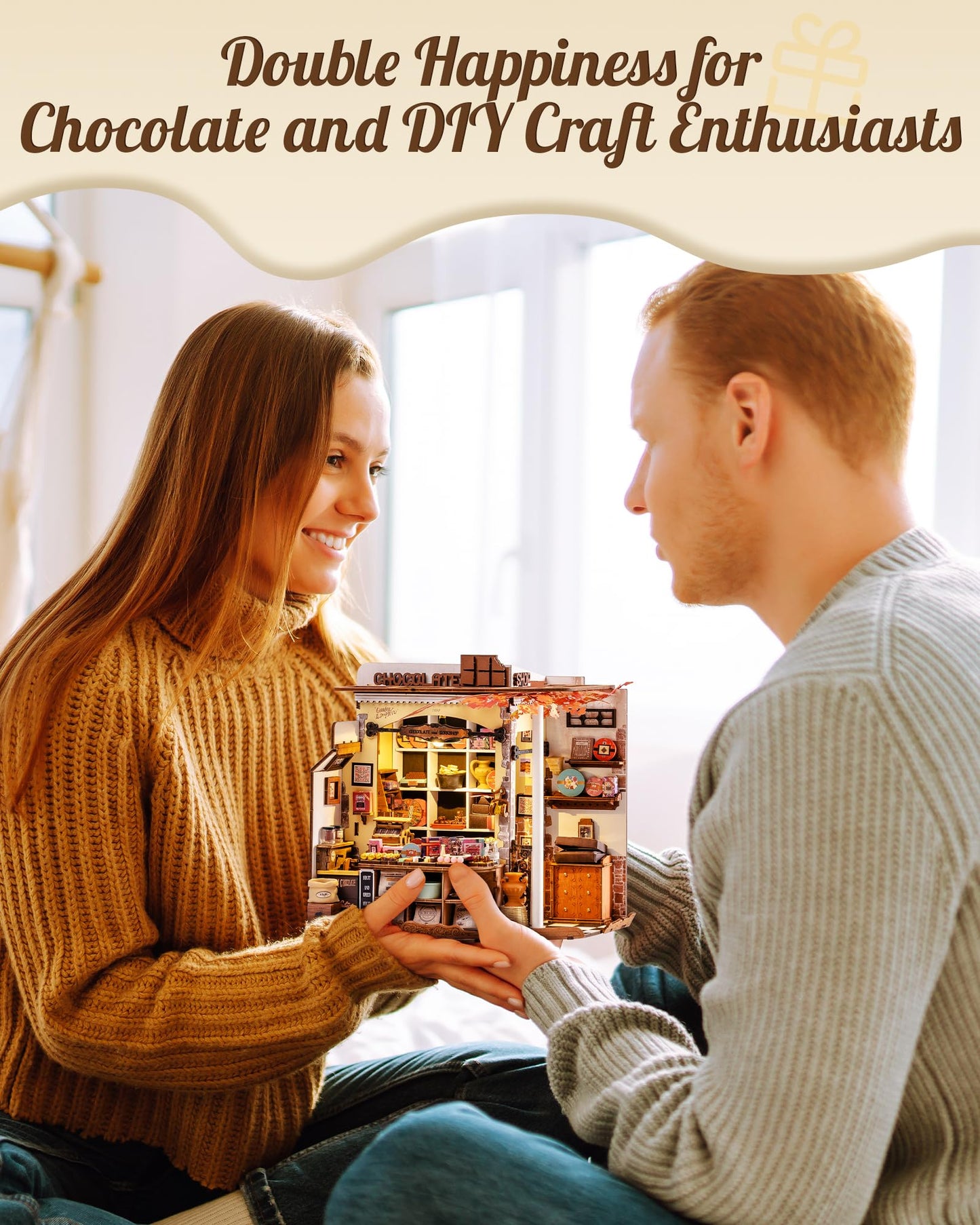 Rolife Henry's Chocolate Shop DIY Miniature Kit — Tiny Book Nook & 3D Puzzle