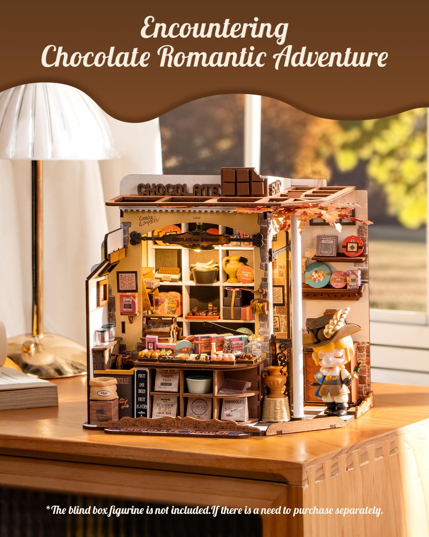 Rolife Henry's Chocolate Shop DIY Miniature Kit — Tiny Book Nook & 3D Puzzle