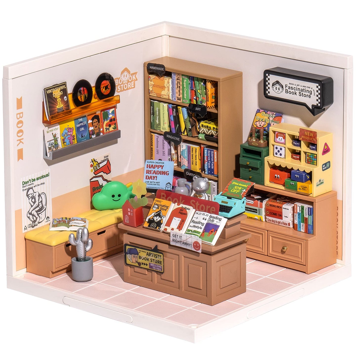 Rolife LED Building Blocks for Adults | 1:24 Dollhouse Kit with LED Lights