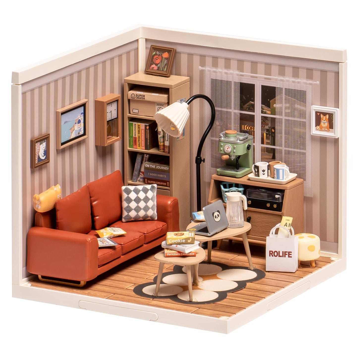 Rolife LED Building Blocks for Adults – 1:24 Miniature House Kits with LED Lighting