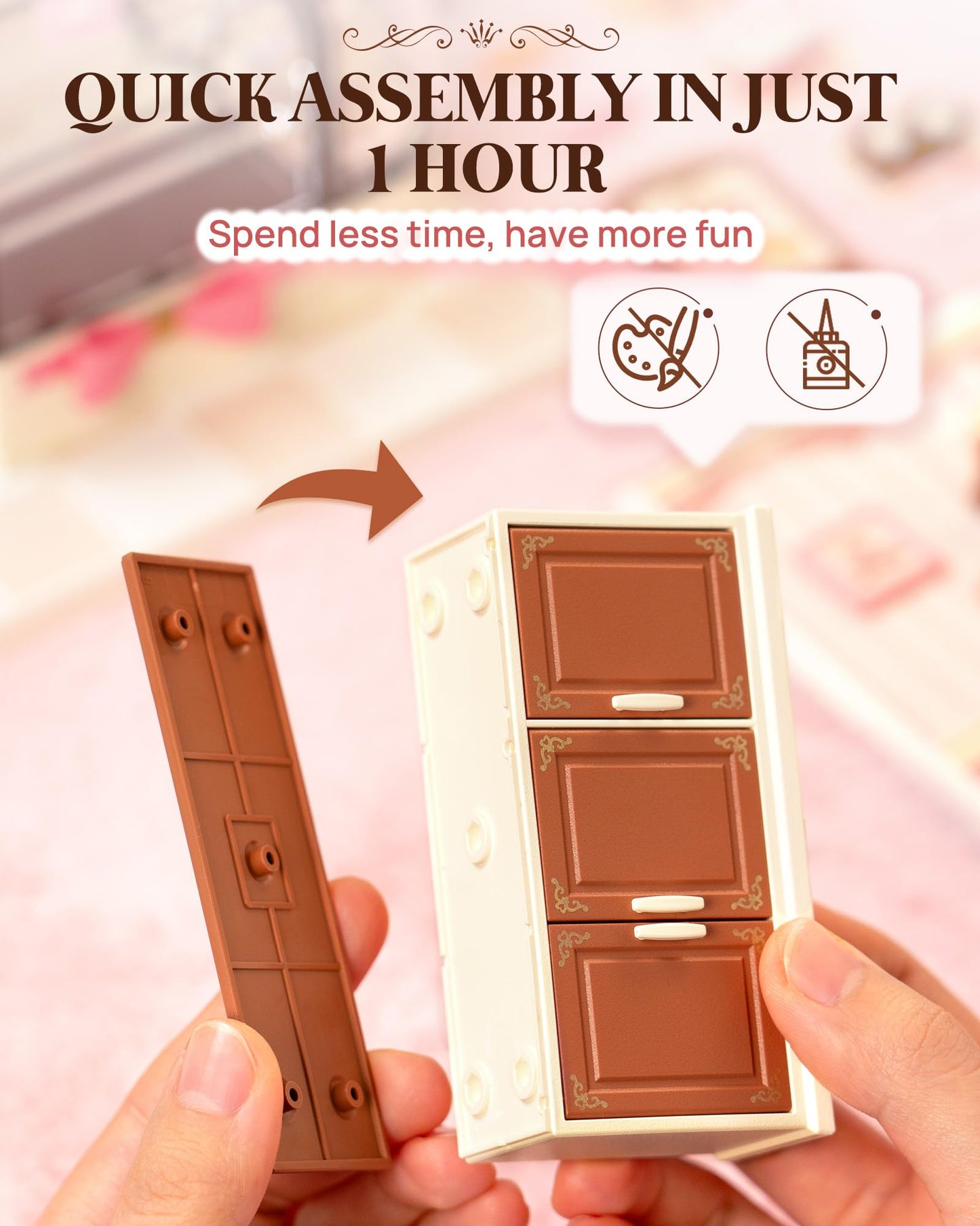 Rolife Super Creator DIY Miniature: Tasty Cake Shop Kit with LED for Adults