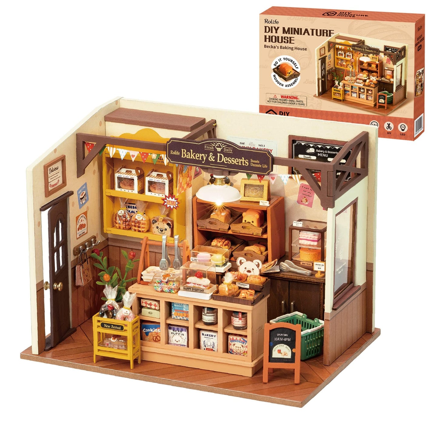 Rolife Miniature House Kit for Beginners | 1:20 DIY Dollhouse with LED Lights