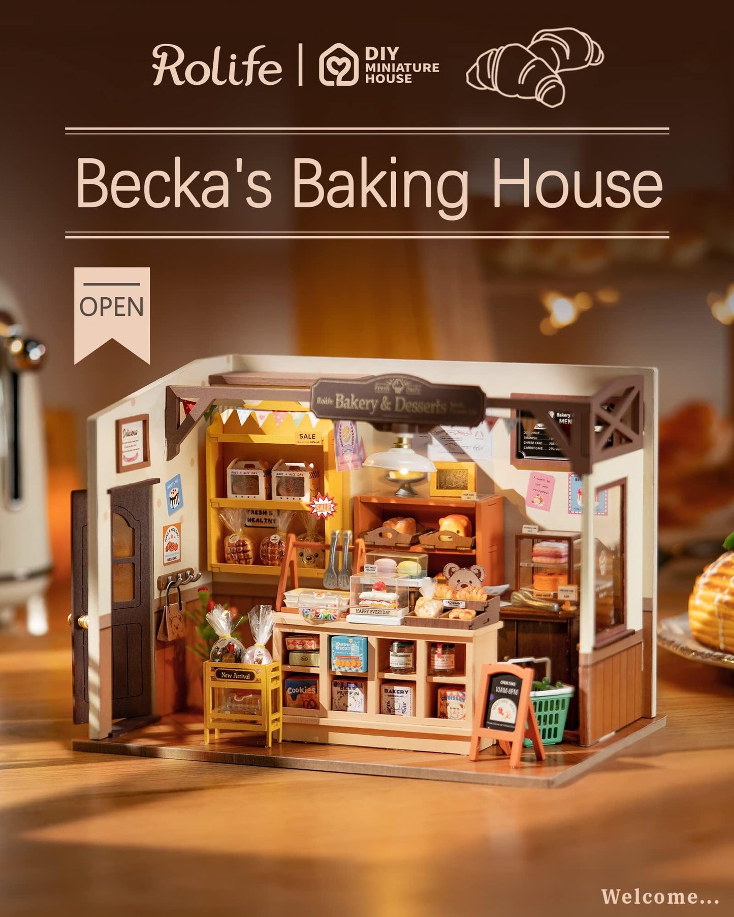 Rolife Miniature House Kit for Beginners | 1:20 DIY Dollhouse with LED Lights