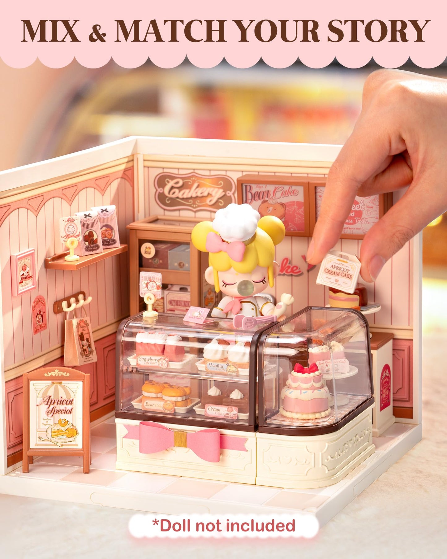 Rolife Super Creator DIY Miniature: Tasty Cake Shop Kit with LED for Adults