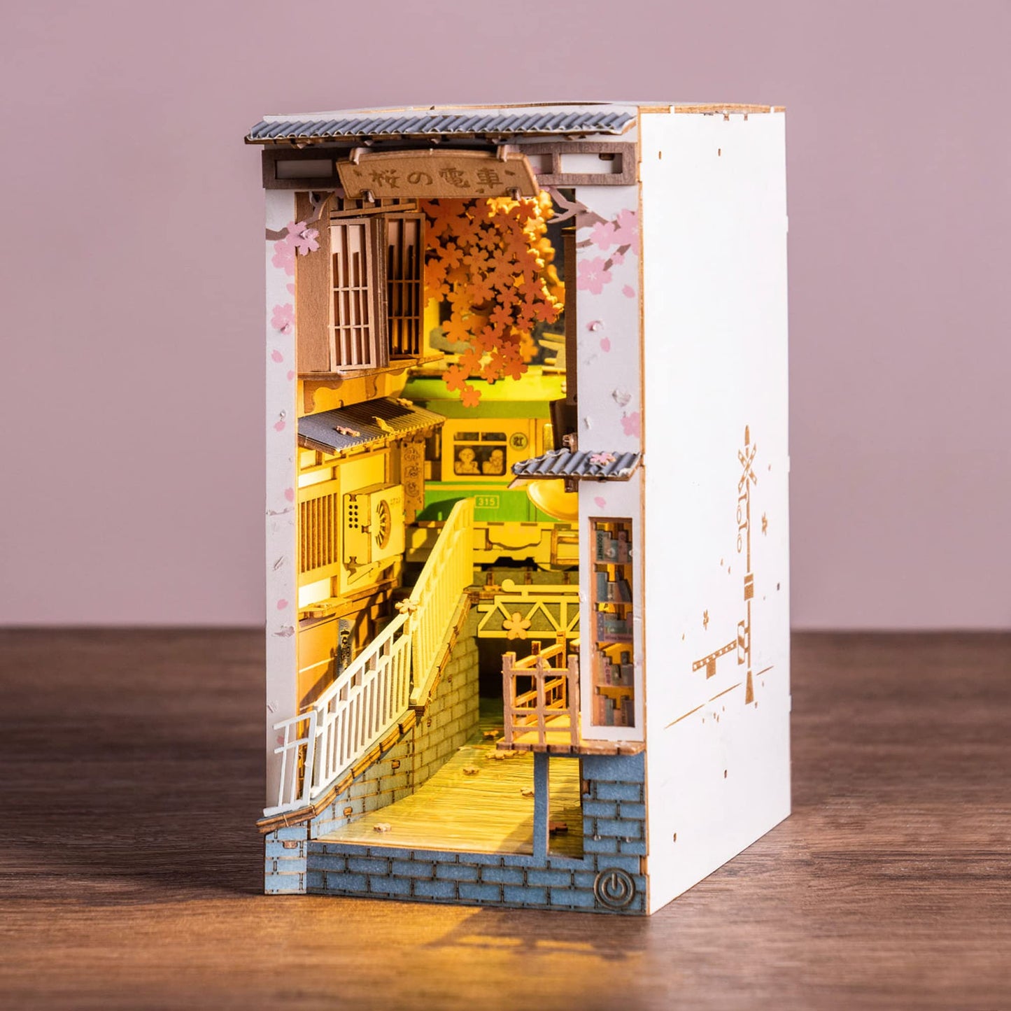 Rolife Sakura Densya DIY Book Nook Kit – Creative Miniature Decor for Adults