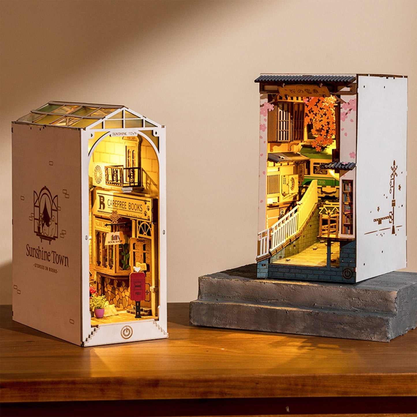 Rolife Sakura Densya DIY Book Nook Kit – Creative Miniature Decor for Adults