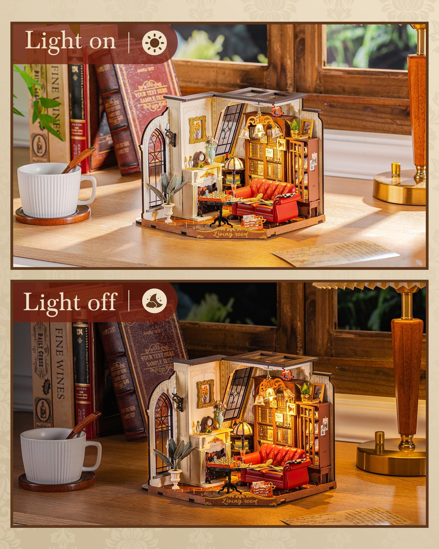 Rolife Victorian Parlor 1:18 Miniature Dollhouse Kit | DIY Diorama for Catherine's Living Room