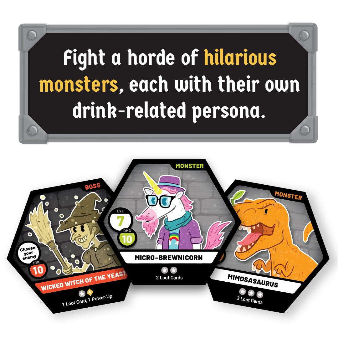 Rollacrit Heroes of Barcadia Board Game – Battle Monsters with The Liquid Life System