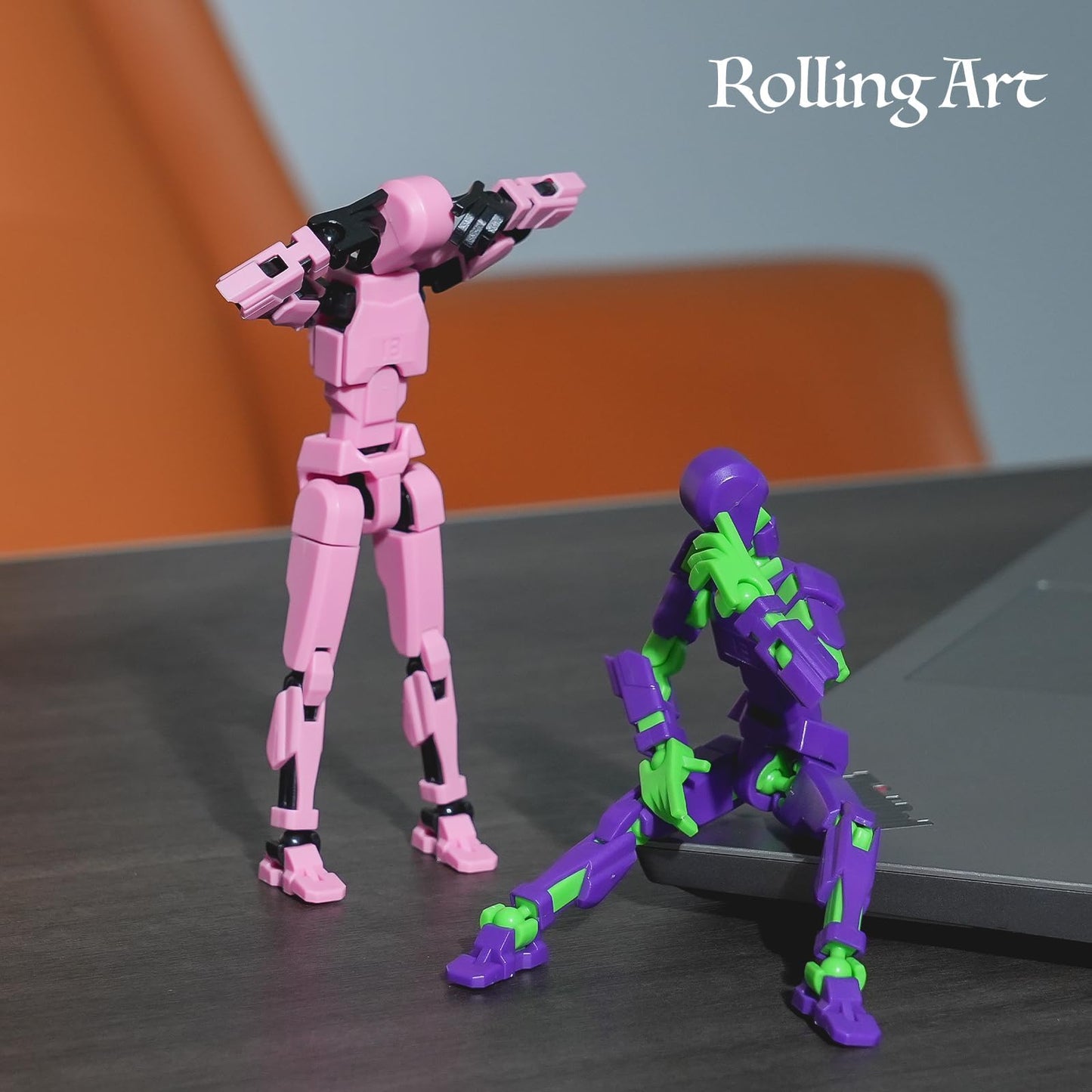 Rolling Art Magnetic Action Figure Set — Model 13, Fully Assembled