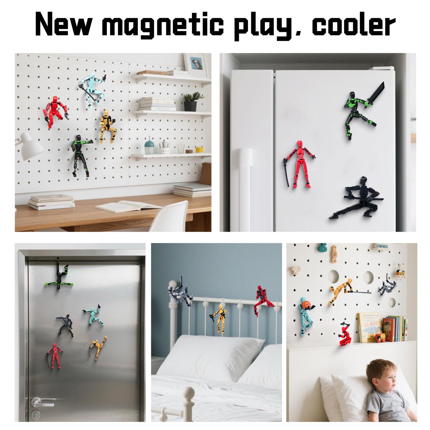 Rolling Art Magnetic Action Figure Set — Model 13, Fully Assembled