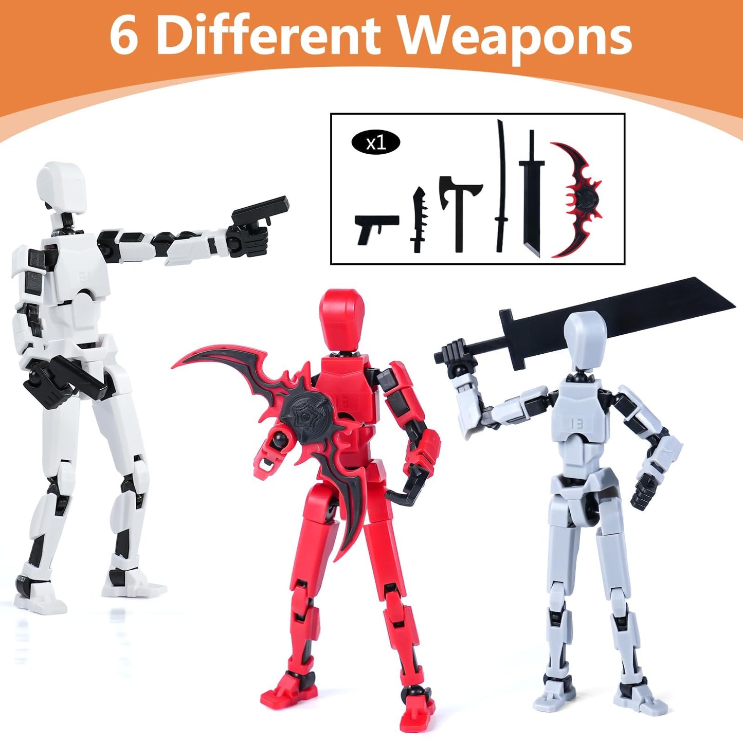 Rolling Art Magnetic Action Figure Set — Model 13, Fully Assembled