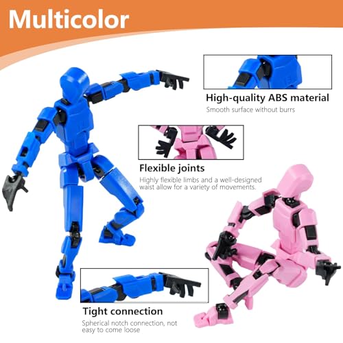 Rolling Art Magnetic Action Figure Set – Model 13, Multi-Jointed, Magnetic Black