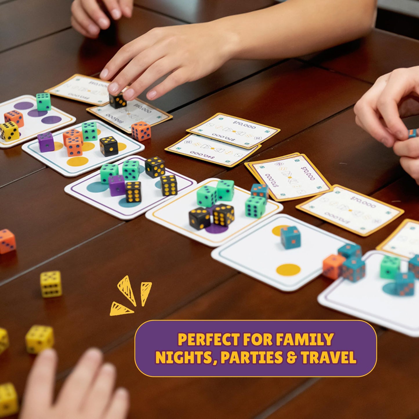 Rolls 2 Riches | Award-Winning Family Board Game | Fast-Paced Dice, Card & Strategy (2–6 Players)
