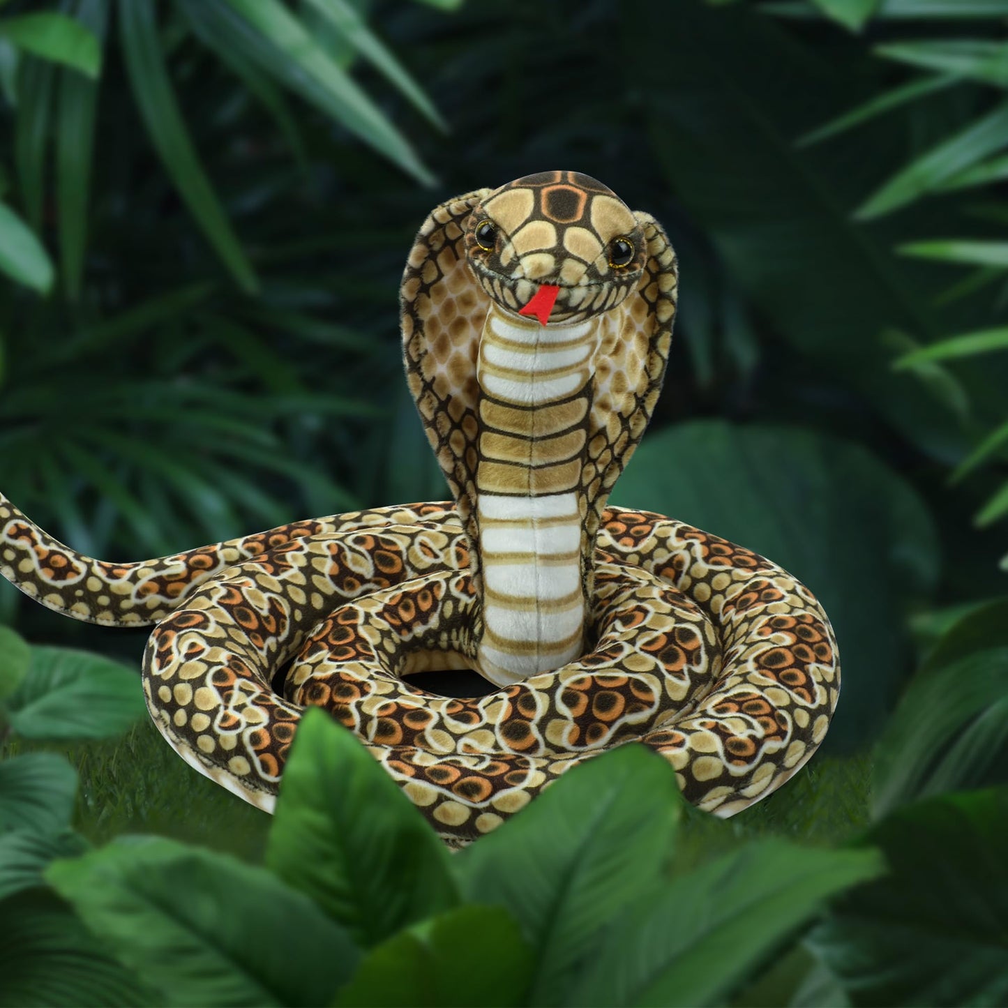 Romart Cobra Snake Stuffed Animals - 67-Inch Large Realistic Plush Toy for Kids & Decor