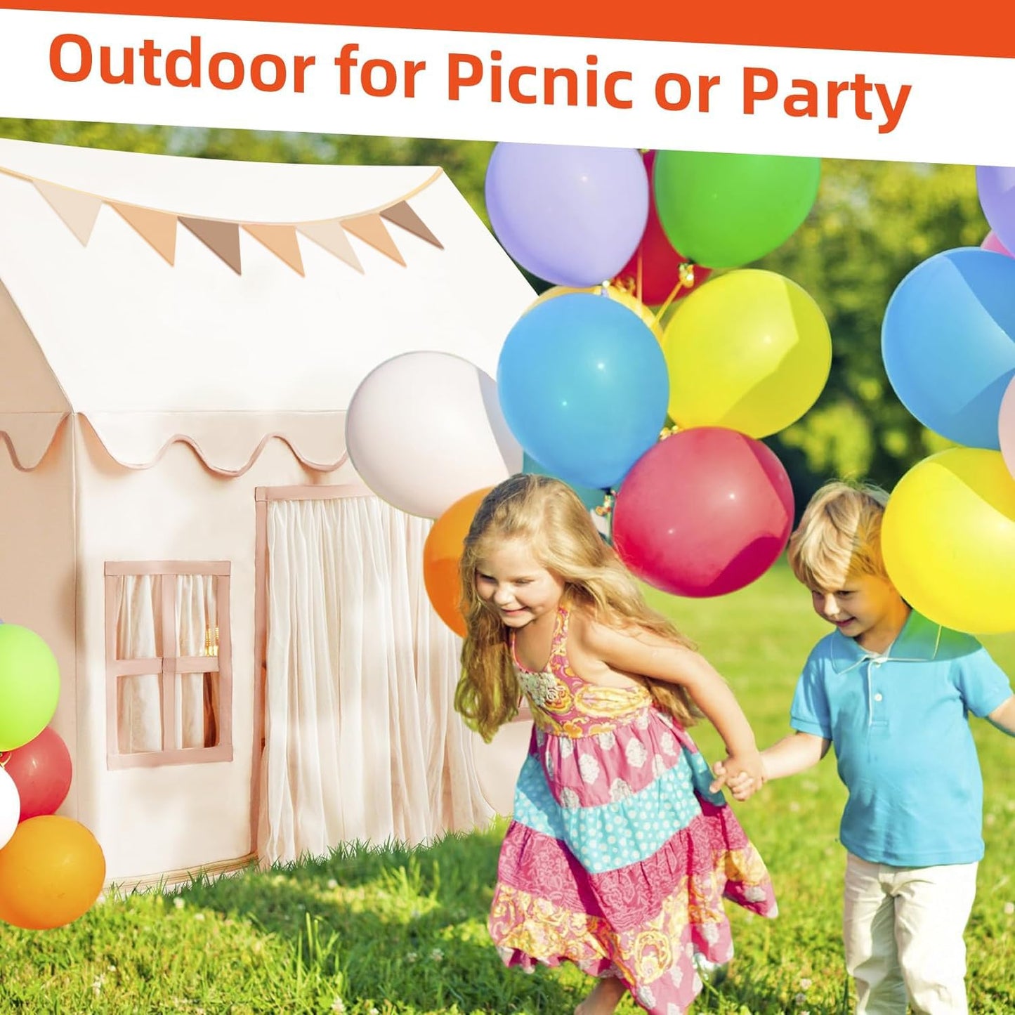 RONGFA Playhouse Play Tent for Kids – Portable Indoor & Outdoor Tent with Padded Mat and Star Lights