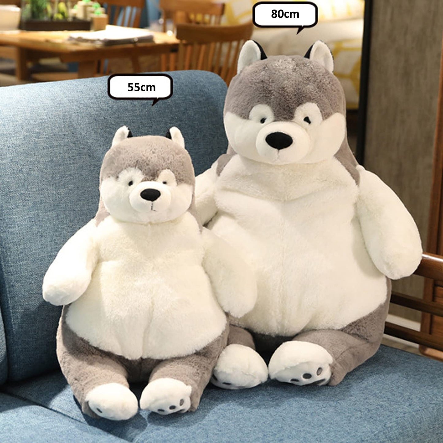 Ronivia Husky Weighted Plush Pillow — 17-Inch Hugable Plush Toy