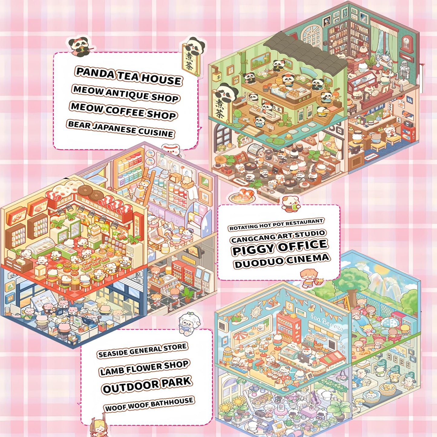 Ronlor 20 Sets 3D Sticker Therapy Scene Kit – DIY House & Space Stickers