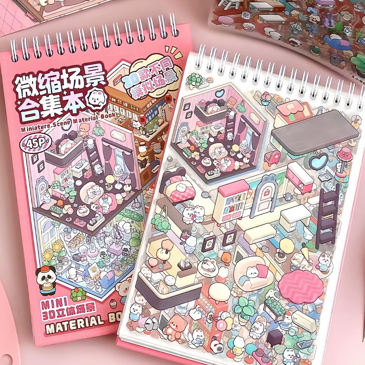 Ronlor 20 Sets 3D Sticker Therapy Scene Kit – DIY House & Space Stickers