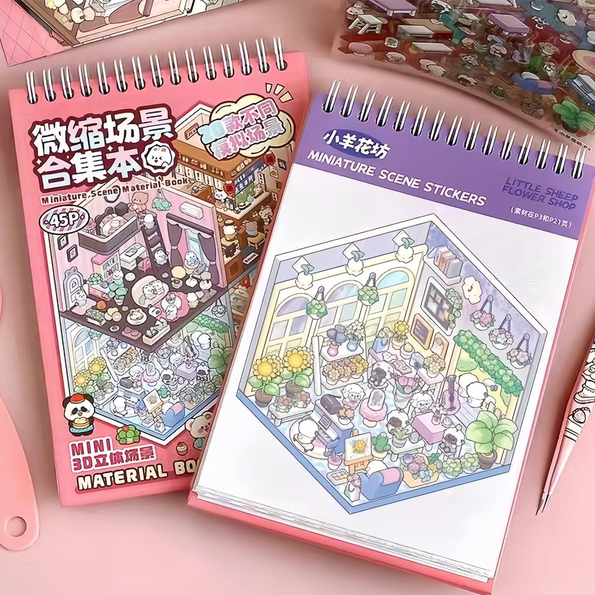 Ronlor 20 Sets 3D Sticker Therapy Scene Kit – DIY House & Space Stickers