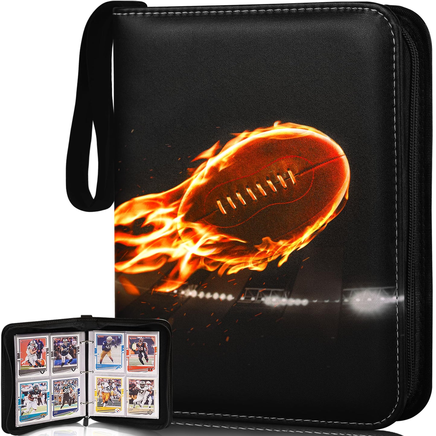 RONMONG Football Card Binder 440 Card Capacity 2025-2026 Album with Sleeves