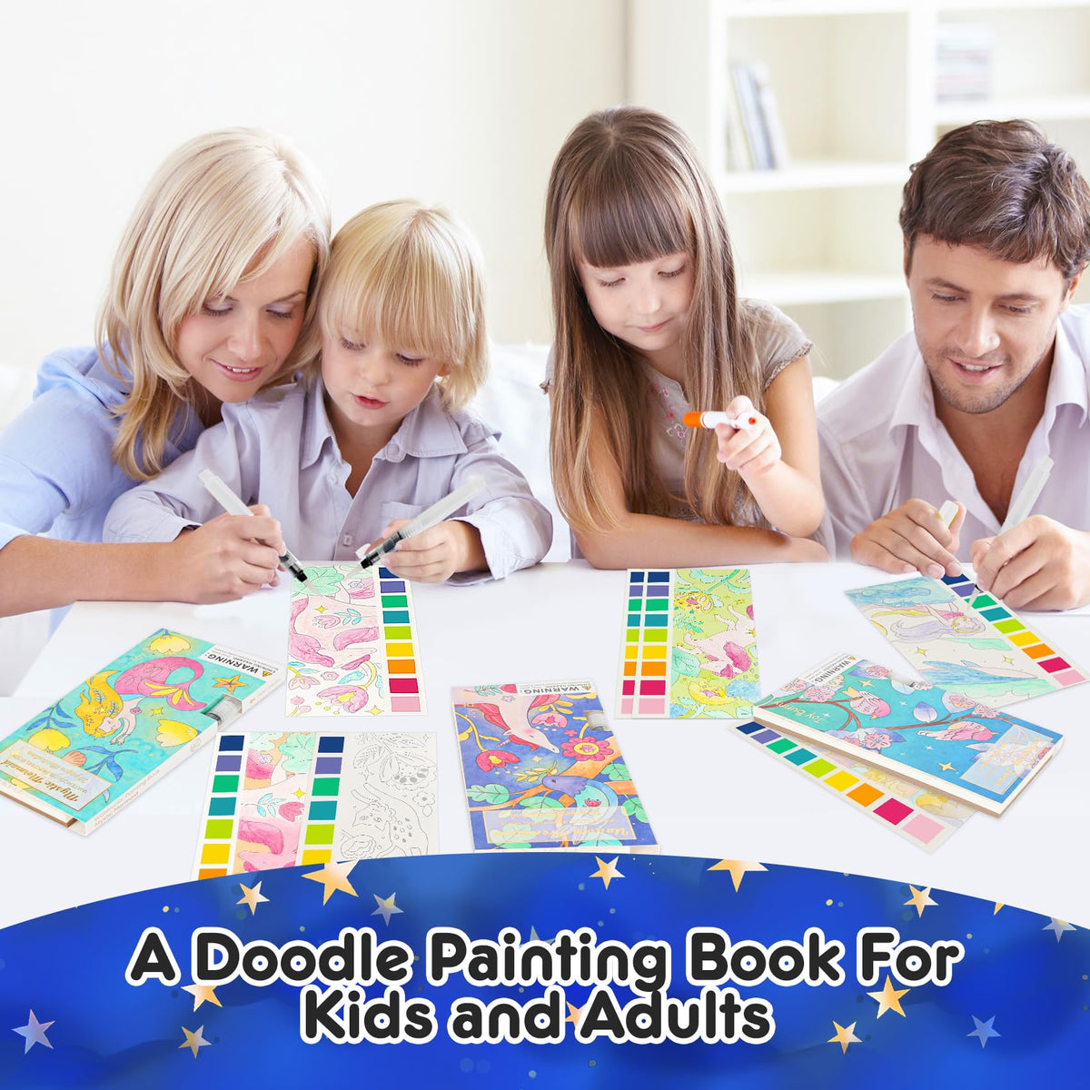 ROOCHKD Watercolor Bookmarks: Pocket Paint Set for Kids, Mess-Free & Travel-Ready