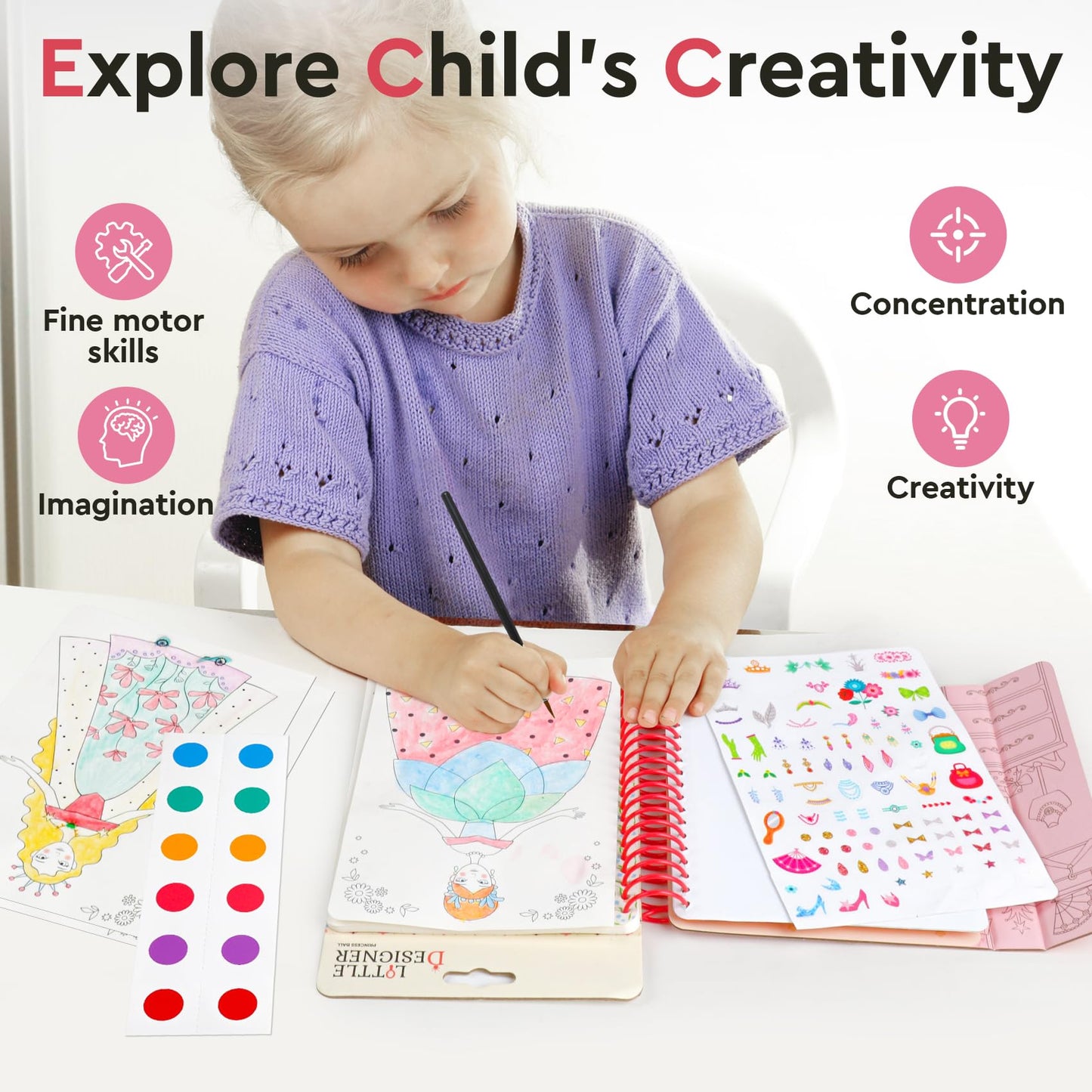 ROOCHKD Mess Free Watercolor Book for Kids | Travel Art Set (3+)