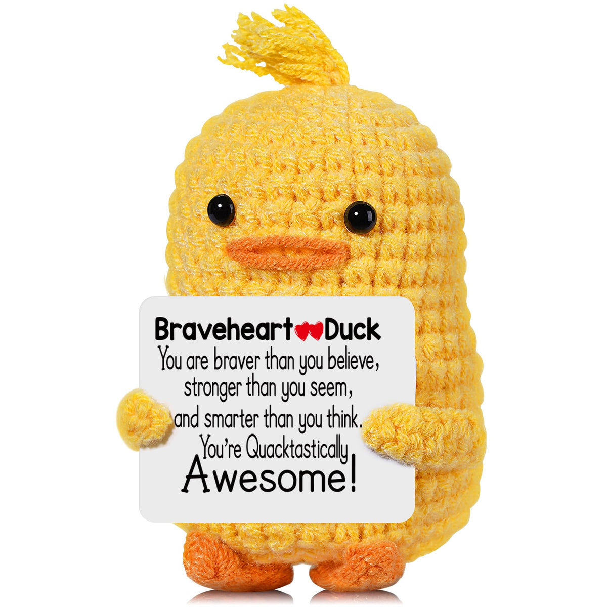 RoomyRoc Valentines Inspirational Gifts for Women – Positive Crochet Duck