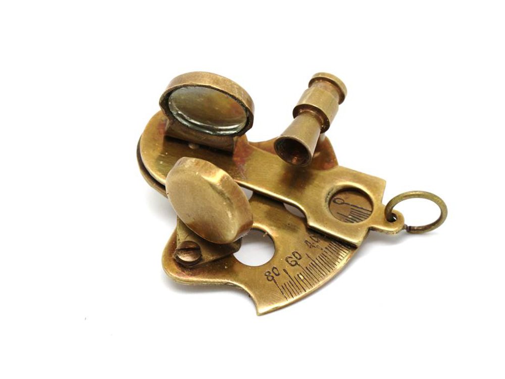 Roorkee Instruments: Brass Nautical Miniatures Set – Telescope, Compass, Sextant, Theodolite & Telegraph