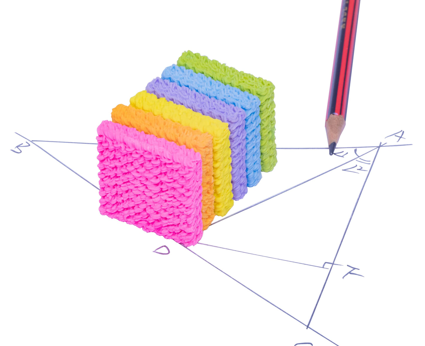ROPTO 16 PCS Spicy Ramen Noodles Erasers – Colorful Mini Food Erasers for Kids, Bulk Classroom Gifts