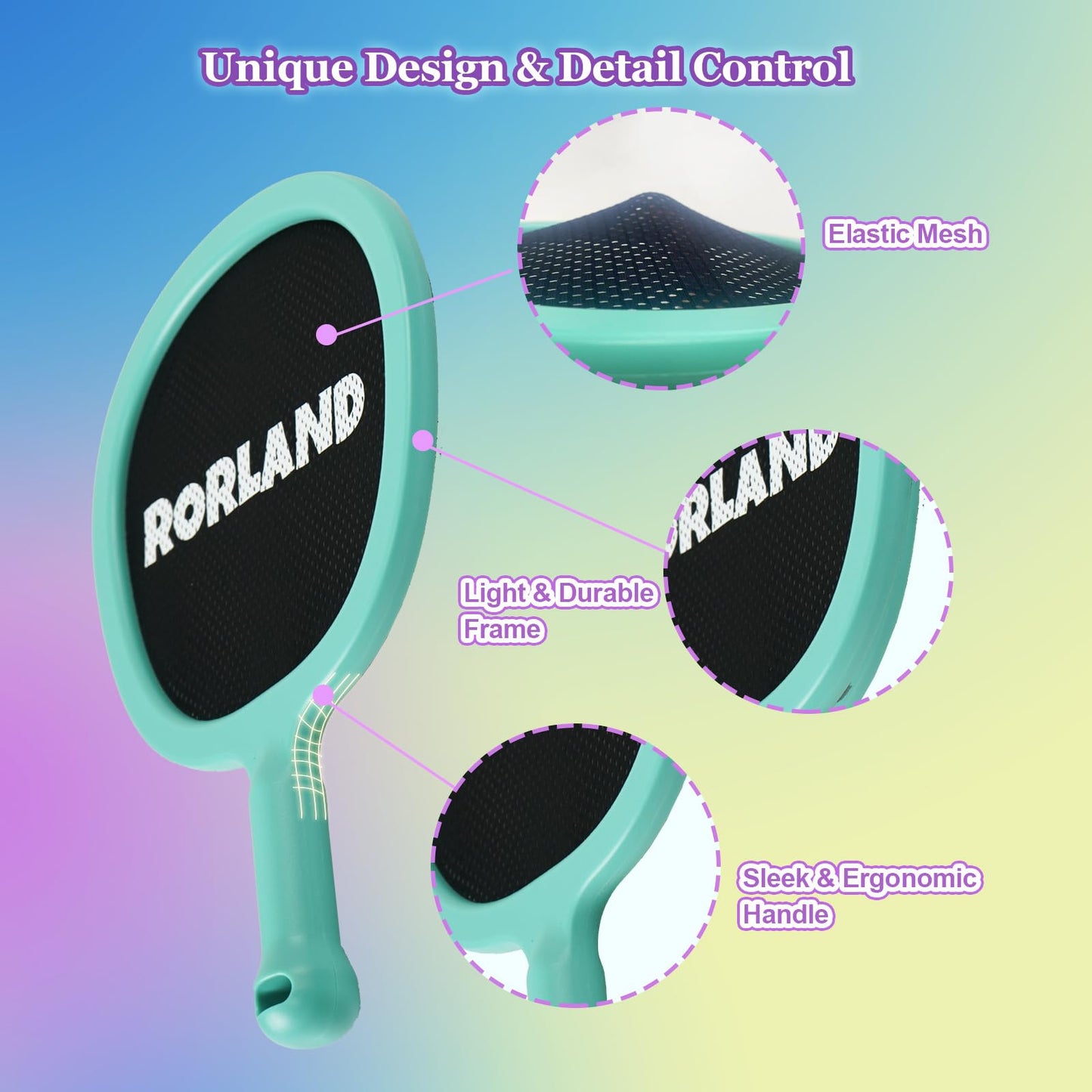 RORLAND Portable Paddles & Bouncy Balls Set – Indoor Outdoor Fun for All Ages