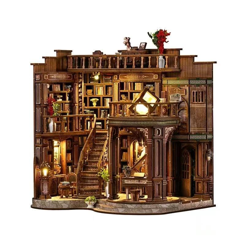 Roroom DIY Miniature House Kit – Dreamy Book Hall Nook with LED Light | Creative Gift for Teens & Book Lovers