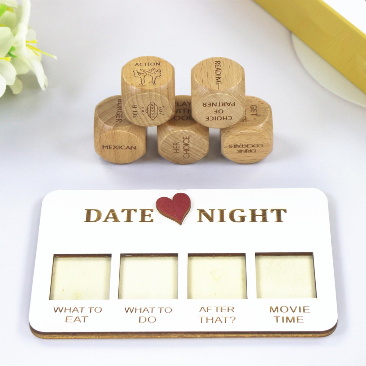 RORTUSAT Date Night Dice — Couples Gift Games for Him & Her | Fun Date Night Ideas
