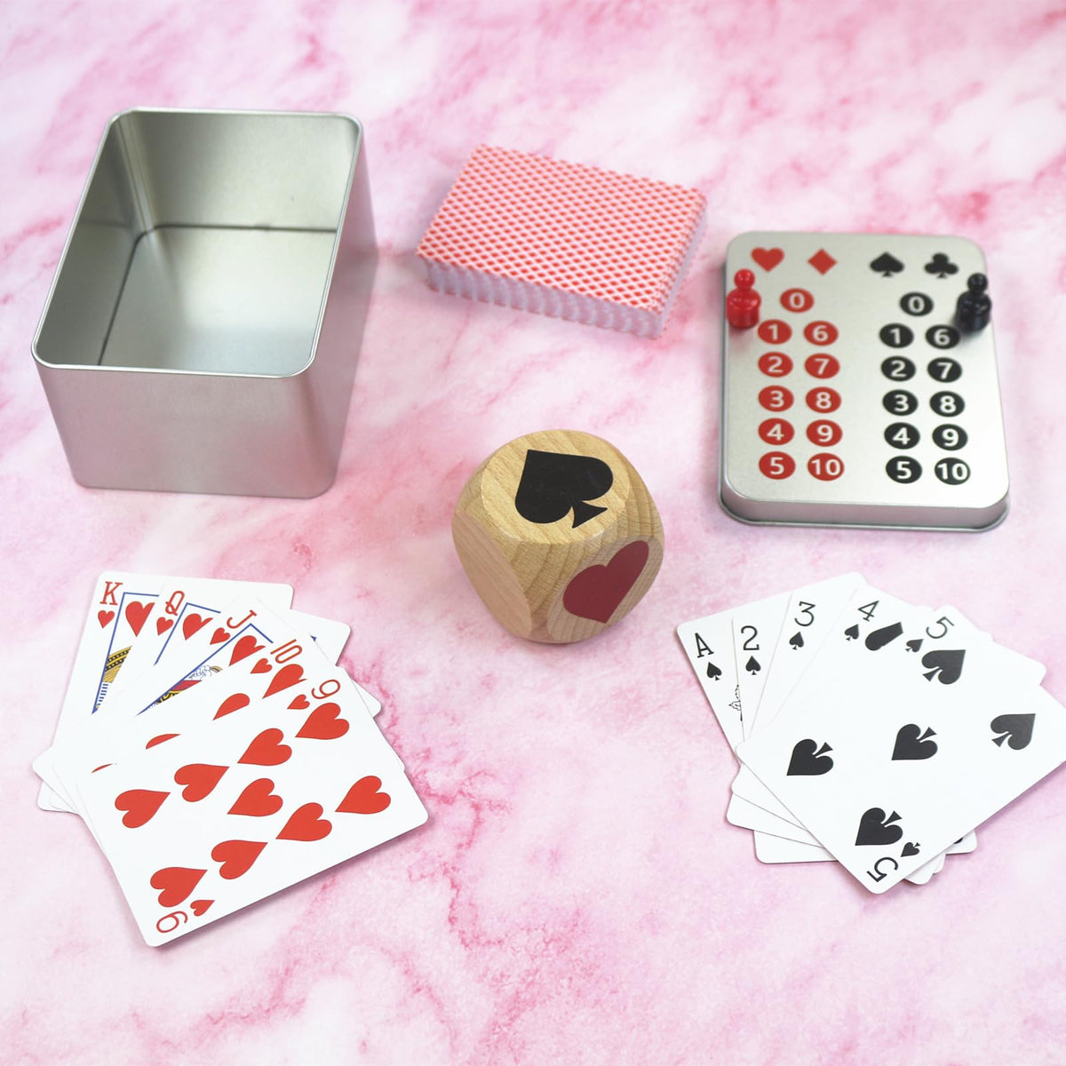 RORTUSAT Euchre Marker Dice Cube & Scoreboard, 2-In – Magnetic Scoreboard