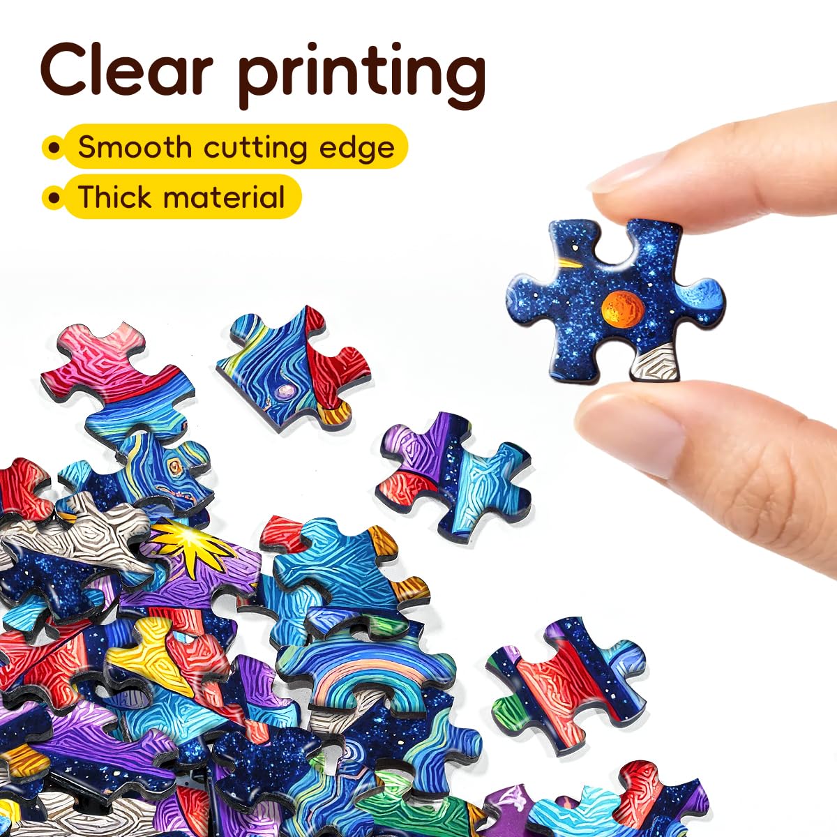 ROSE RAIN Premium 500-Piece Jigsaw Puzzle – Letters on Back, Thick HD Board, DNA Helix in Space
