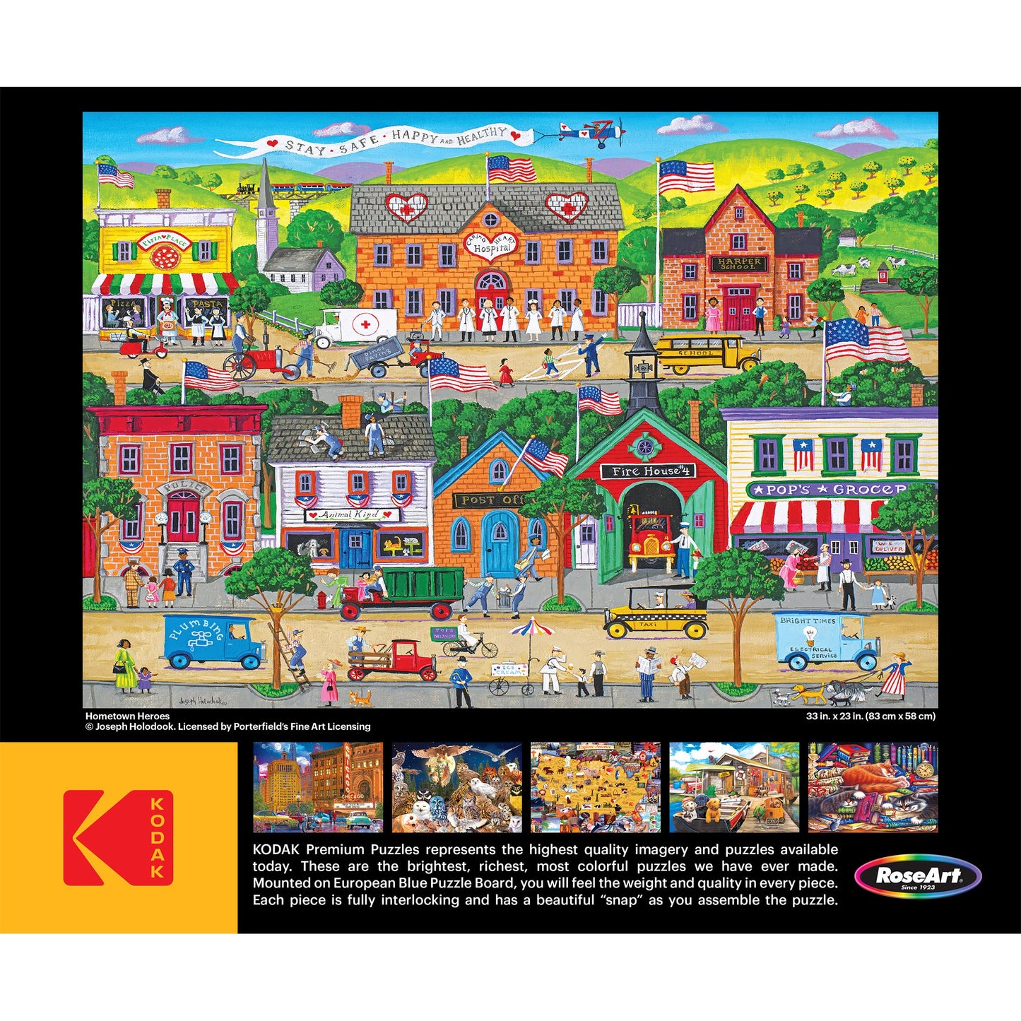 RoseArt Kodak Premium Hometown Heroes 1500-Piece Puzzle for Adults
